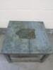 Wooden Coffee Table in Blue Distressed Look. Size H50 x W68 x D68cm. - 2