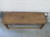 Wooden Bench with Stretchers in Natural. Size H45 x W122 x D39cm. - 2