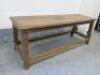 Wooden Bench with Stretchers in Natural. Size H45 x W122 x D39cm. - 3