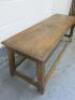 Wooden Bench with Stretchers in Natural. Size H45 x W122 x D39cm. - 4