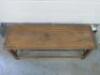 Wooden Bench with Stretchers in Natural. Size H45 x W122 x D39cm. - 5