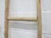 Rustic Wooden Towel/Display Ladder with Painted Blue Feet. Size H186 x W47cm. - 5