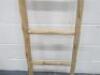 Rustic Wooden Towel/Display Ladder with Painted Blue Feet. Size H186 x W47cm. - 6