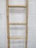 Rustic Wooden Towel/Display Ladder with Painted Blue Feet. Size H186 x W47cm. - 7