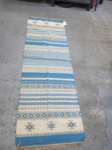 Kovalam Kilim Runner Rug, 80% Wool & 20% Cotton, Size 75 x 240cm.