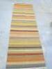 Ooty Stripe Indian Kilim Rug, 80% Wool & 20% Cotton, Size 75 x 240cm.