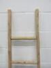 Rustic Wooden Towel/Display Ladder with Painted Blue Feet. Size H186 x W47cm. - 2