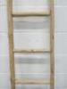 Rustic Wooden Towel/Display Ladder with Painted Blue Feet. Size H186 x W47cm. - 3