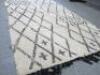 Ian Snow 100% Cotton Rug in Black & White, Size 155 x 95cm. - 2