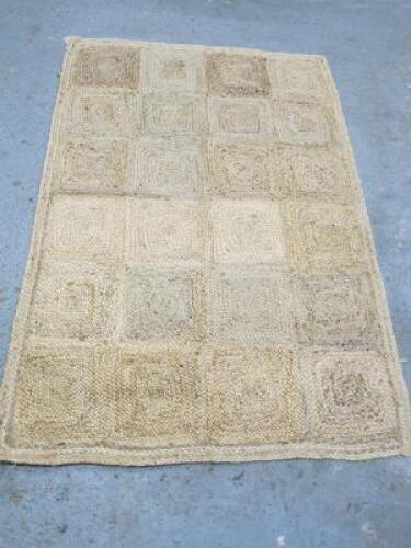 Hand Braided Jute Rug, Size 120 x 180cm.