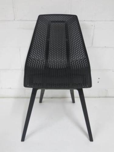 Noho Designed By Formway Cloud Dining Chair in Black with Auxetic Mesh Seat.