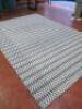 Grey & White Woven Rug. Size H300 x 200cm. - 2