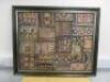 Indian Handmade Fabric Artwork in Wood Frame. Size 105 x 86cm.