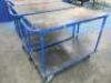 4 x 2 Tier Mobile Warehouse Trolly's. Size H84 x W100 x D 50cm. - 2