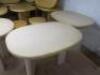13 x Designer Style Solid Oak & Ply, Restaurant Tables, Size H74 x W160 x D74cm. - 3