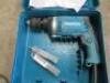 Makita Hammer Drill HP1631, 110v. Comes in Carry Case with Manul and Versa Drive Drill Bits. - 2