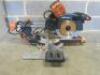 Evolution R255 Double Bevel Sliding Mitre Saw 255mm TCT, S/N F2111UK00316, DOM 06/2021, 110v.