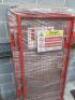 Metal Gas Cylinder Storage Cage in Red, Size H180 x W90 x D90cm. - 3