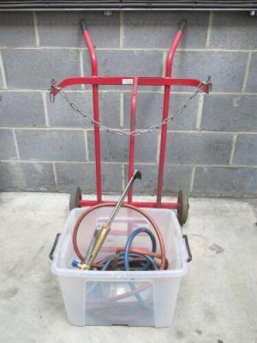 SWP Oxy Acetylene Cylinder Trolley with Oxy Acetylene Gun.