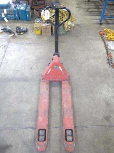 2500kg Pallet Truck. NOTE: to remain on-site and be collected at end of clearance.