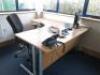 Large Quantity of Office Desks, Chairs, Book Cases & Tambour Units to Include: 14 x Office Desks, 17 x Office Chairs, 11 x Pedestals, 5 x Book Cases, 3 x Tambour Units & 1 x 2 Door Cabinet. - 16