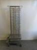 Rational Stainless Steel Mobile Plate Rack for 60 Plates with 2 x Cover. - 3