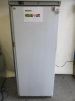 Valera Stainless Steel Single Door Upright Refrigerator, Model S600BT/AB1023, S/N 4152915. Size H190 x W78 x D70cm.