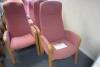 11 x Wood Framed Dusky Pink Day Chairs (As Pictured)