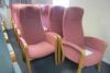 11 x Wood Framed Dusky Pink Day Chairs (As Pictured) - 3