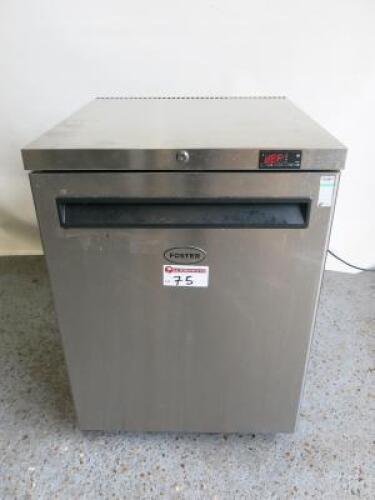 Foster Single Door Undercounter Refrigerator, Model HR150-A, S/N E5589831. Size H x W x D.