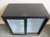 Polar G Series Illuminated Double Sliding Door Back Bar Chiller, Model GL003-07, S/N CK210803866. Size H90 x W90 x D51cm. NOTE: 1 x door handle requires attention. - 2