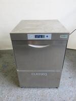 Classeq Commercial Undercounter Dishwasher, Model D500,S/N 40056224. Size H83 x W55 x D60. Comes With 2 Trays.