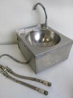 Basix by Mechline Stainless Steel Wall Hung Single Bowl Sink.