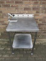 Stainless Steel Prep Table with Shelf Under, Size H90 x W60 x D65cm. Comes with Vogue Can Opener.