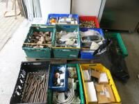 9 x Crates of Assorted Commercial Fittings & Spares to Include: Brass Fittings, Iron Fittings & Spares 