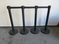 4 x Crowd Control Retractable Belt Barriers.