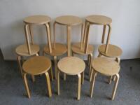 10 x Ikea Frosta Birch Plywood Stalls, Size H46cm.