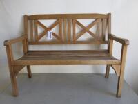 Norfolk Leisure Lifestyle Folding Garden Bench, Model Lucia, Size H90 x W120 x D60cm.