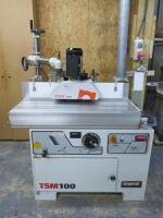 Trend TSM 100 Spindle Moulder, S/N 11144353, DOM 2014, 3 Phase. Comes with Maggi Steff 2034 Power Feeder, S/N 1271400035, DOME 2014, 3 Phase.
