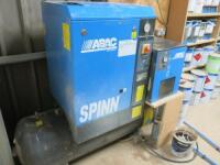 ABAC Spin Screw Compressor (Hrs 5814) with ABAC Dry 45. NOTE: lot located on second floor and requires labour to remove (no forklift on site).