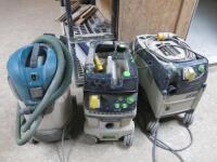 3 x Vacuum/Extraction Cleaners to Include: Festool CTL 33E, Festool Cleantec Autoclean & Makita VC3011L.