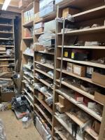 Stock Room with Large Contents of Assorted Hinges, Fixtures, Fittings, Screws Etc (As Viewed).