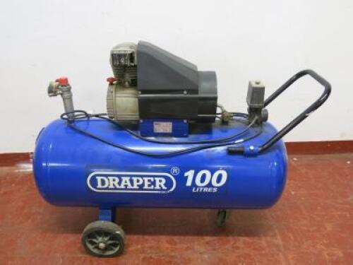 Draper 100 Litre HP2 Compressor, Type Codec 100/260M, S/N 9020076516.