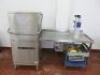 Hobart Exomax Plus Commercial Pass Through Dishwasher, Model ECO+H6035-10A, DOM 2016. Comes with In or Out Table, Purity C500 Quell St Water Purifier & 4 Trays. Size H147 x W189 x D 85cm.