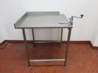 Stainless Steel Prep Table with Shelf Under, Size H92 x W85 x D80cm. Comes with Can Opener.