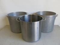 3 x Vogue Stock Pots, Size H40 x Dia 43cm.