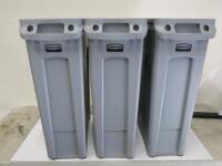 3 x Rubbermaid Slim Jim Bins.