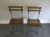 2 x Ikea Tarno Black Folding Chairs.