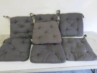 7 x Dark Grey Padded Seat Cushion.