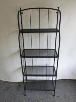 Ikea Lacko 4 Shelf Metal Indoor/Outdoor Display Unit, Size H160 x W60 x D30cm.